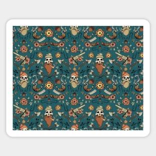 lumberjack skulls pattern Sticker